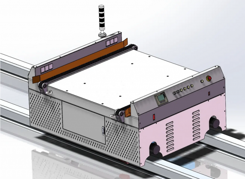 立庫(kù)轉(zhuǎn)運(yùn)托盤(pán)RGV軌道車