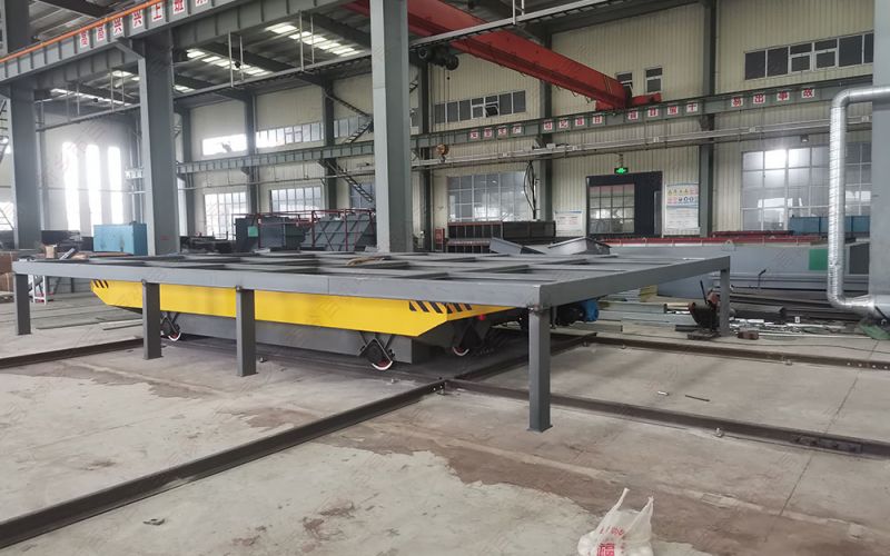 工廠車間大型工件過跨運(yùn)輸就用它——有軌過跨平車