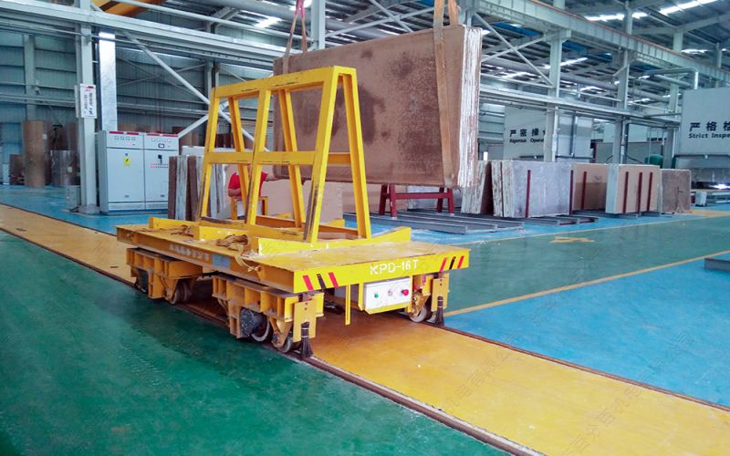 工廠弧形地軌路線配套的轉(zhuǎn)彎軌道平板車(chē)用哪種供電方式好